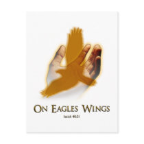 On Eagles Wings Postcard
