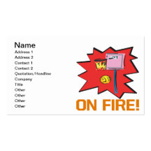 On Fire Business Card Template