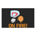 On Fire Rectangular Stickers