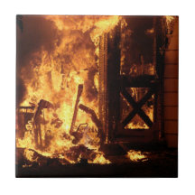 On Fire Ceramic Tile