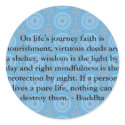 On life's journey faith is nourishment, virtuous.. stickers