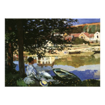 On the Bank of Seine, Monet, Vintage Impressionism Cards