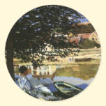 On the Bank of Seine, Monet, Vintage Impressionism stickers