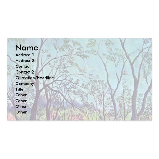 On The Edge By Rousseau Henri Business Card Template