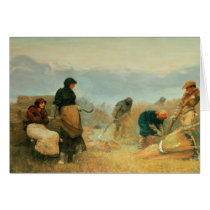 On the Fens, 1878 Greeting Card
