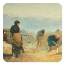 On the Fens, 1878 Square Sticker