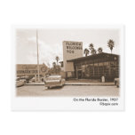 On the Florida Border, 1957 Postcard