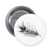 On The Fly - Fisherman's Fly Pattern Bait Pinback Buttons