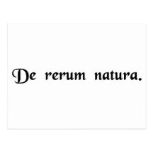 On the nature of things. post cards