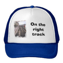 On the right track trucker hat