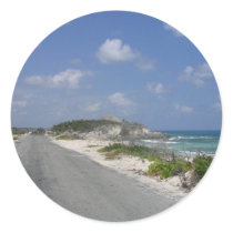 On the Road - Cozumel, Mexico Round Sticker