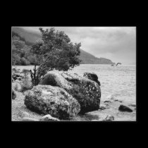 On the shores of Loch Ness with the monster postcards