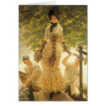 On The Thames by James Tissot, Vintage Realism Cards