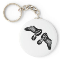 On the Wings of an athlete Running gift Keychain