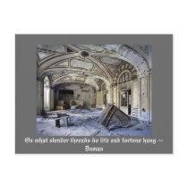 On what slender threads do life and fortune hang.. post cards