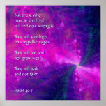 On Wings of Eagles Scripture Wall Art Poster posters