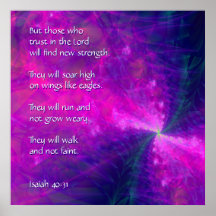 On Wings of Eagles Scripture Wall Art Poster