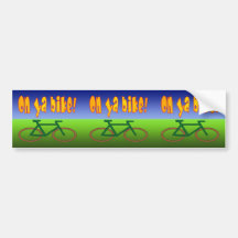 On Ya Bike! Cycling Go Green Zero Emissions Bumper Sticker