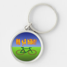 On Ya Bike! Cycling Go Green Zero Emissions Keychains