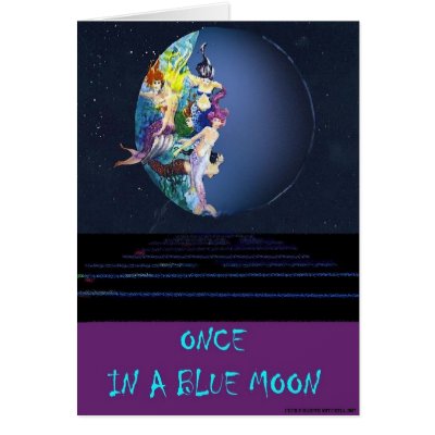 Once in a Blue Moon Greeting Cards by CecilyMitchell