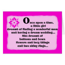 Once Upon a Time Pink Bridesmaid Card