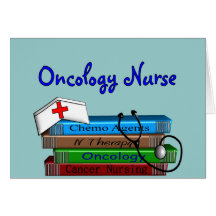 Oncolgoy Nurse "Books" Design Greeting Card