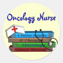 Oncolgoy Nurse "Books" Design Sticker