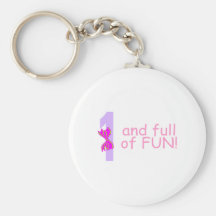 One And full Of Fun (Bow) Keychain