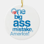 One big ass mistake, America Faded.png Christmas Tree Ornament