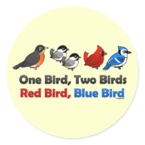 One Bird, Two Birds... Round Sticker