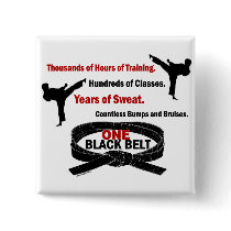 ONE Black Belt 1 KARATE T-SHIRTS & APPAREL Buttons