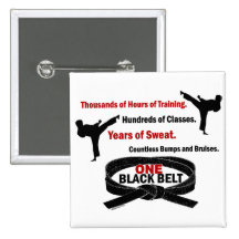 ONE Black Belt 1 KARATE T-SHIRTS & APPAREL Buttons