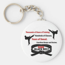 ONE Black Belt 1 KARATE T-SHIRTS & APPAREL Key Chains