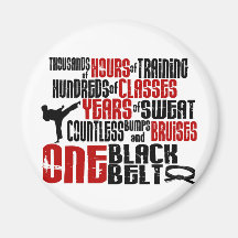 ONE Black Belt 2 KARATE T-SHIRTS & APPAREL Magnet
