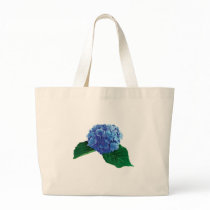 One Blue Hydrangea Tote Bags