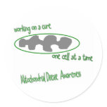 one cell at a time round sticker