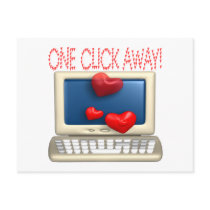 One Click Away Postcard