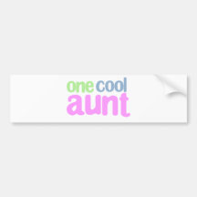 One Cool Aunt T-shirt Bumper Sticker