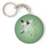 One Crane In Bamboo-Keychains