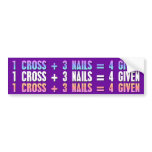 ONE CROSS BUMPER STICKERS