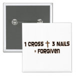One cross three nails forgiven buttons