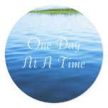 One Day At A Time Round Stickers