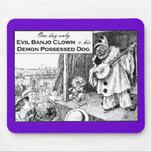 One Day Only: Evil Banjo Clown Mouse Mat