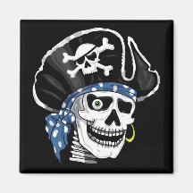 One-eyed Pirate Refrigerator Magnets