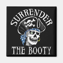 One-eyed Pirate Skull and Crossbones Fridge Magnets