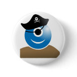 One-Eyed Pirate Smiley Buttons