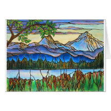 "One Fine Day" Stained Glass Landscape Art! Cards
