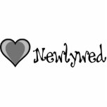 One Heart - Newlywed - Black & White photo sculptures