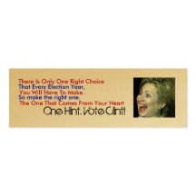 One Hint. That's Clint - Election Cards Business Card Templates
