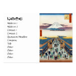 One Hundred Famous Views of Edo Ando Hiroshige Business Card Templates